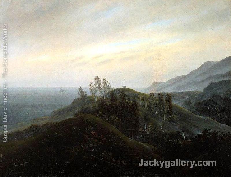 View of the Baltic -25 by Caspar David Friedrich paintings reproduction